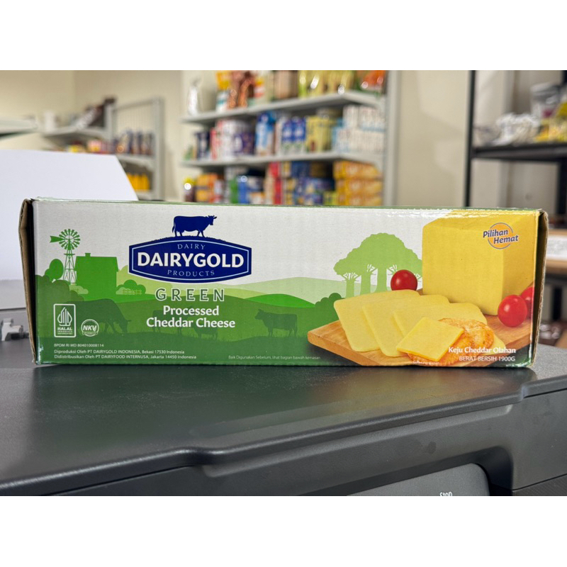 

DAIRYGOLD GREEN Processed cheddar cheese 1900gr / 1,9kg