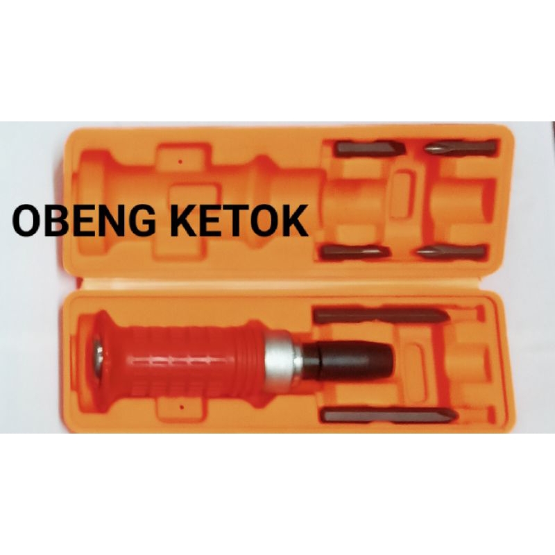 OBENG KETOK BUKA + TUTUP BAUT - & + KOMPLIT