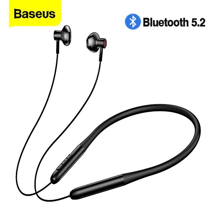 BASEUS Bowie P1 Sport Bluetooth Wireless Earphone Headset Handsfree ORIGINAL HITAM