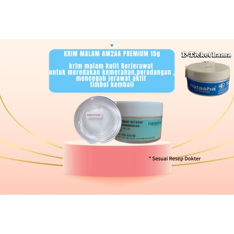 NATASHA KRIM AM2AA PREMIUM 15G UNTUK KULIT BERJERAWAT MENGONTROL JERAWAT. MENGURANGI JERAWAT MERADAN