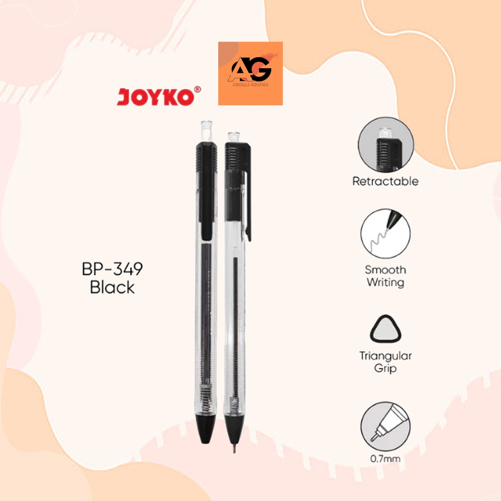 

BALL PEN Pulpen Pena Joyko BP-345 Haruto 0.7 mm (1 Box isi 12 Pcs)