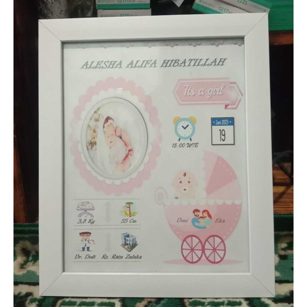 Biodata anak serta bingkai