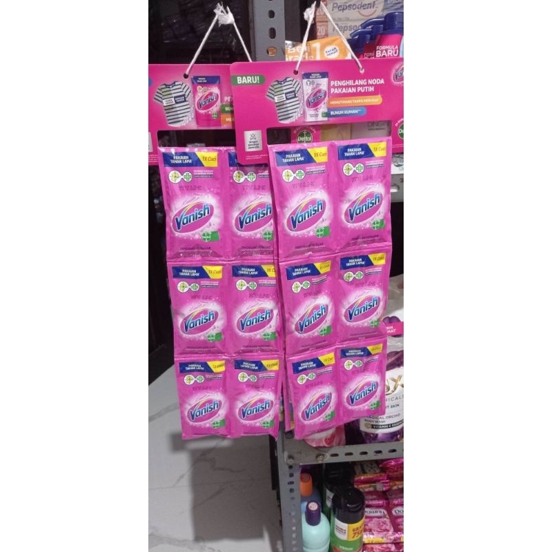 vanish 60ml 12 sachet/vanish penghilang noda membandel 1 renteng isi 12 sachet