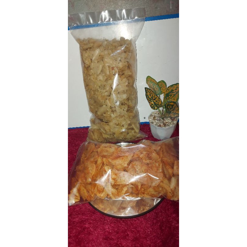 

KERIPIK MORING PEDAS,ORI,BALADO DAUN JERUK 250 GR