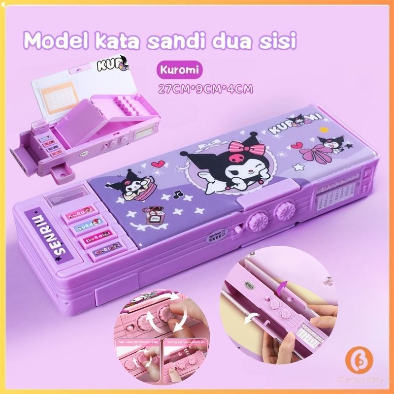 

[Penjual Lokal] Gaya Baru Kuromi Kotak Alat Tulis Multifungsi Kunci Kode Perempuan Pensil Sanrio Dua Sisi Bernilai Tinggi Kapasitas Besar
