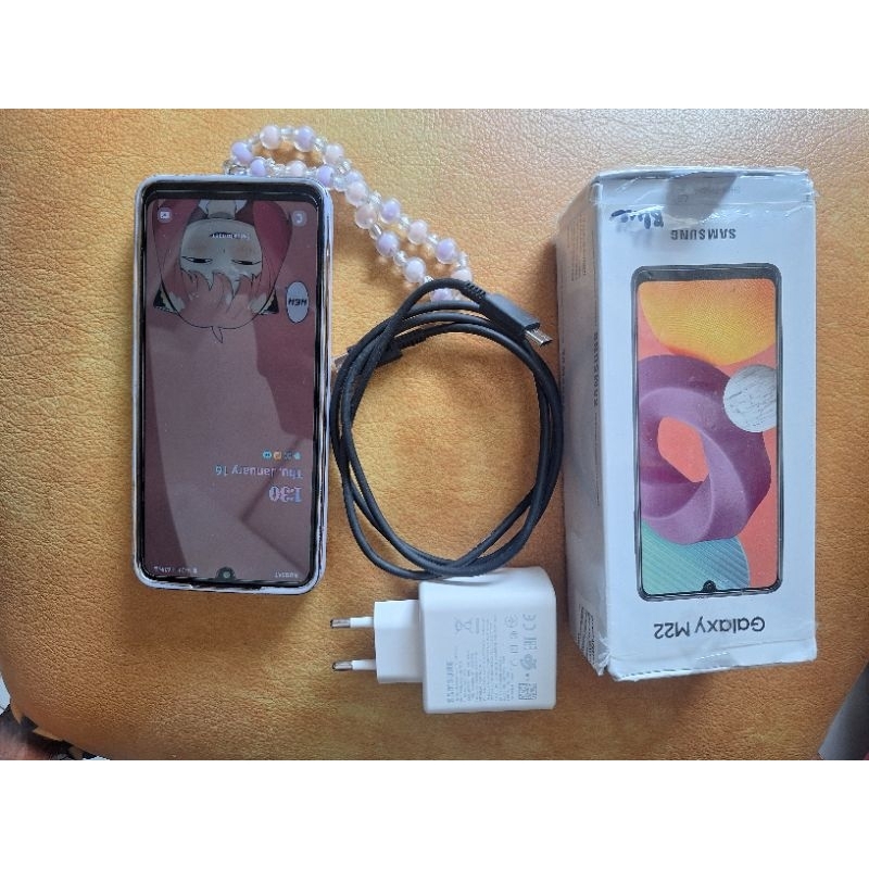 Samsung Galaxy M22 RAM 6/128 GB SECOND RESMI ORIGINAL