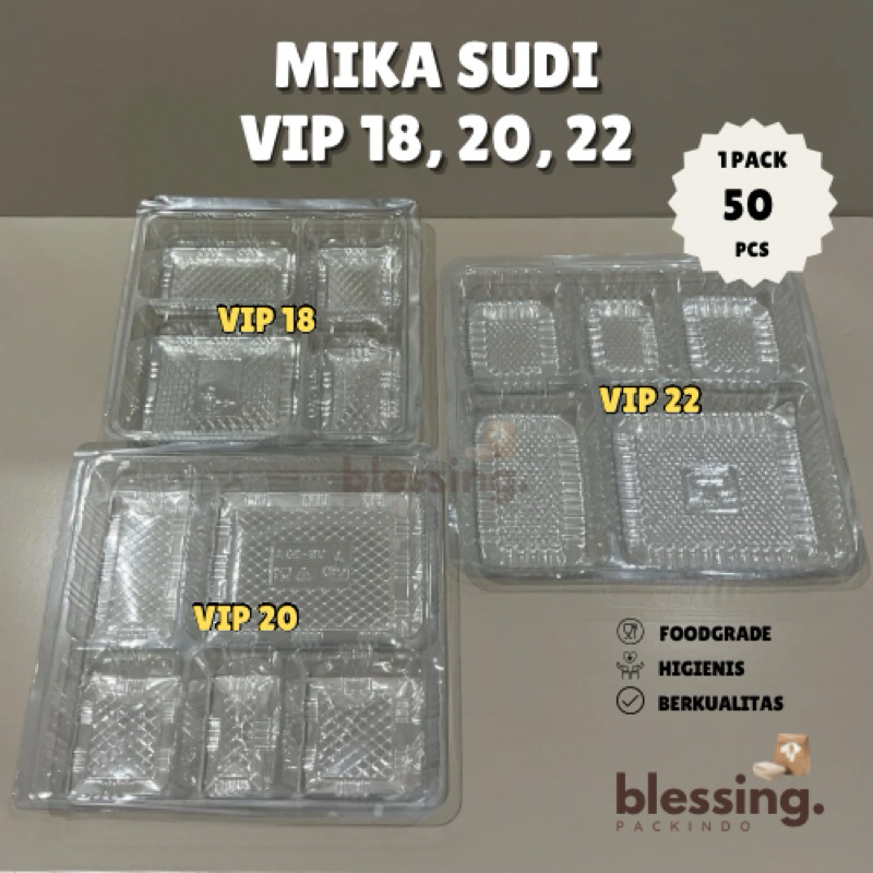Mika Sudi VIP 18 20 22 / Mika Sekat VIP 18 20 22 / Mika Nasi Kotak / Mika Nasi Berkat / Mika Sekat 4