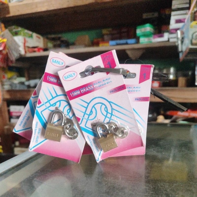 Gembok Kecil SANLY / Gembok Tas / Gembok Koper / Gembok lemari / Gembok 15mm Berkualitas Bagus Murah
