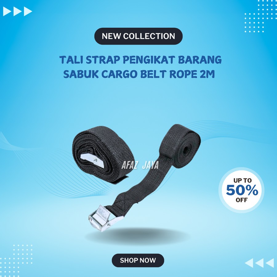 TALI SABUK BARANG 2M TALI STRAP PENGIKAT BARANG CARGO