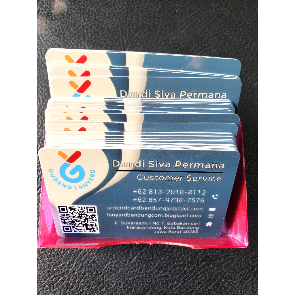 

Cetak kartu nama PVC custom 1sisi/2sisi kartu nama plastik 1 box 2 nama isi 100pcs