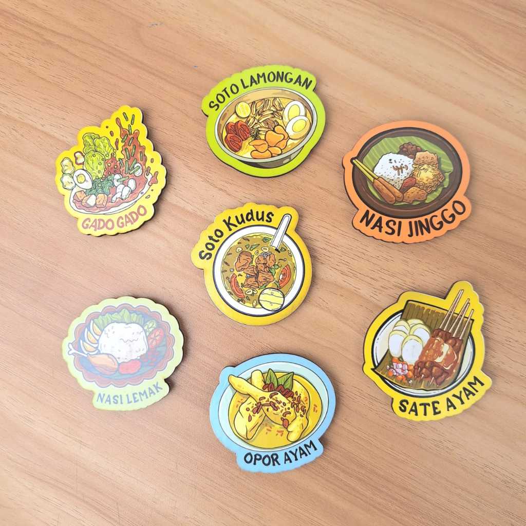 Souvenir Magnet Kulkas Tema Makanan Indonesia Terbaru 2025