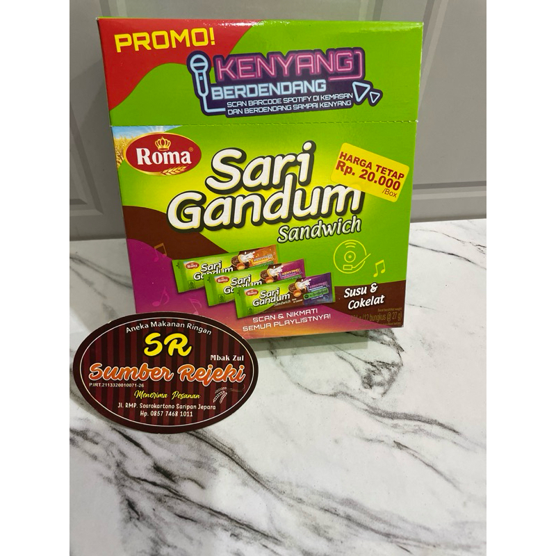 

ROMA SARI GANDUM SANDWICH ISI 12pcs