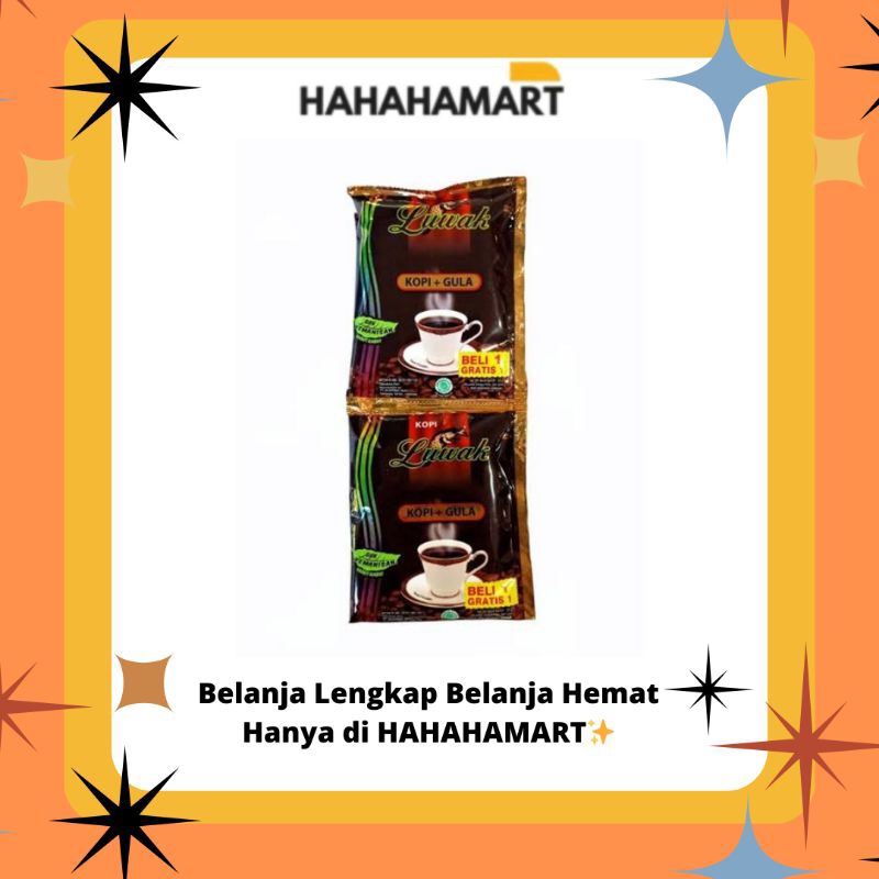 

KOPI LUWAK HITAM SACHET 23 GR || HARGA KARTON (ISI 100 PCS BONUS 50PCS)