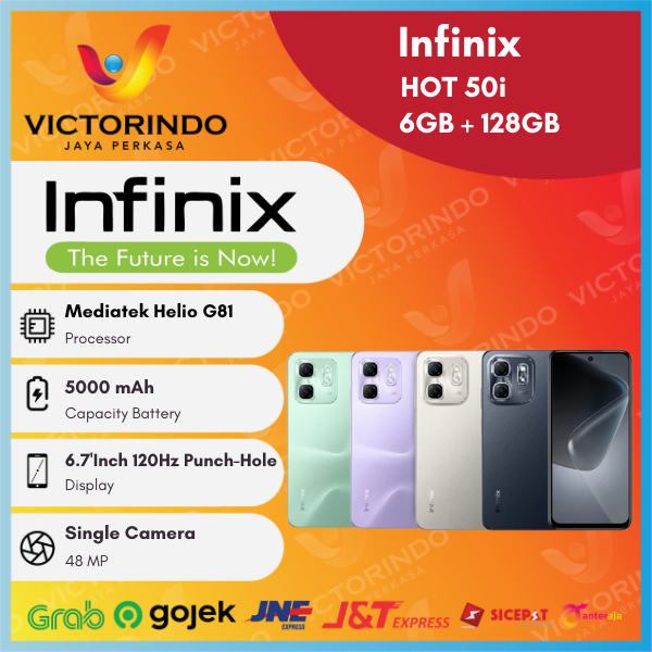 Infinix HOT 50i Smartphone ( Ram 6GB + Rom 128GB ) Garansi Resmi