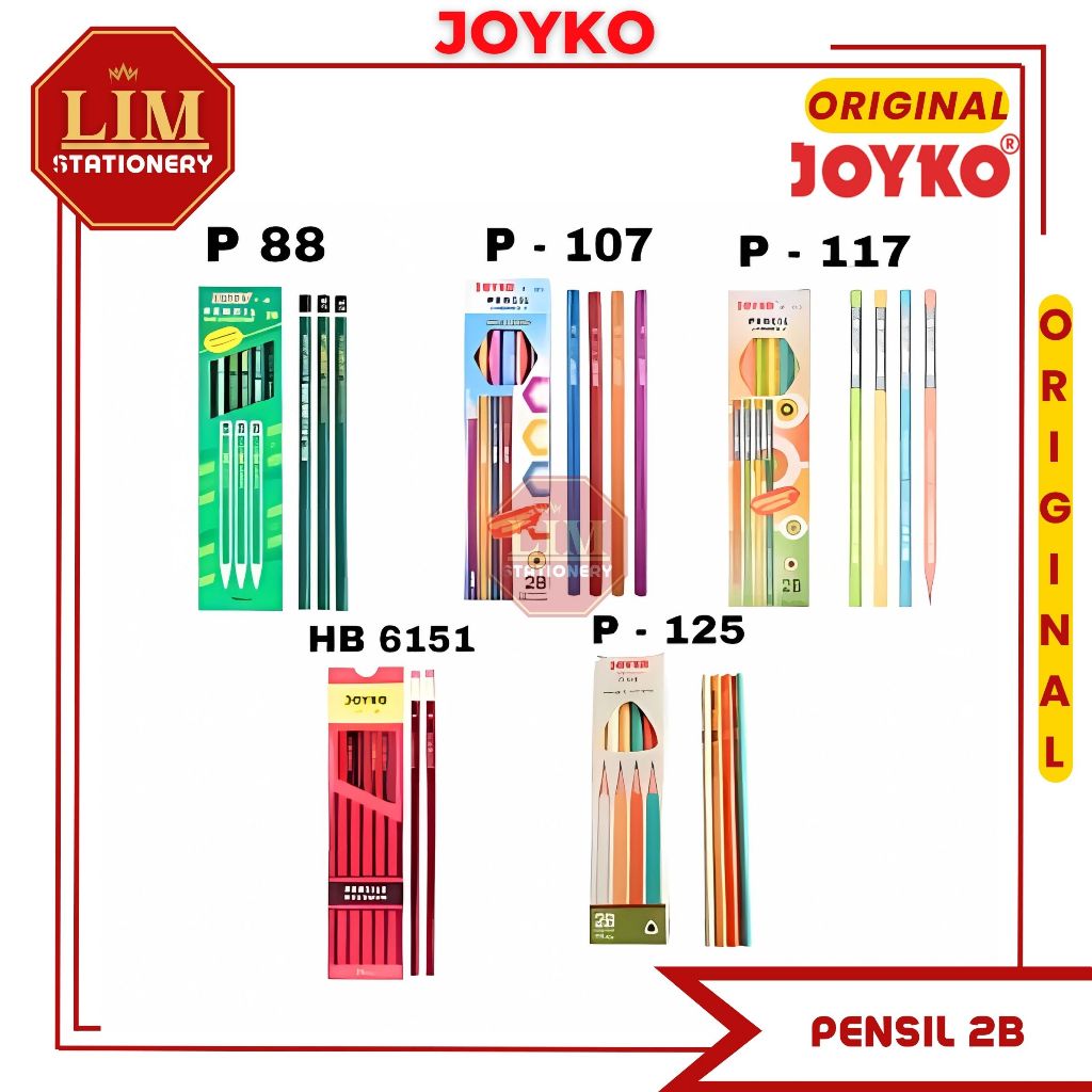 

LENGKAP Pensil 2B Joyko 1Pak/12Pcs GARANSI LULUS UJI LAB