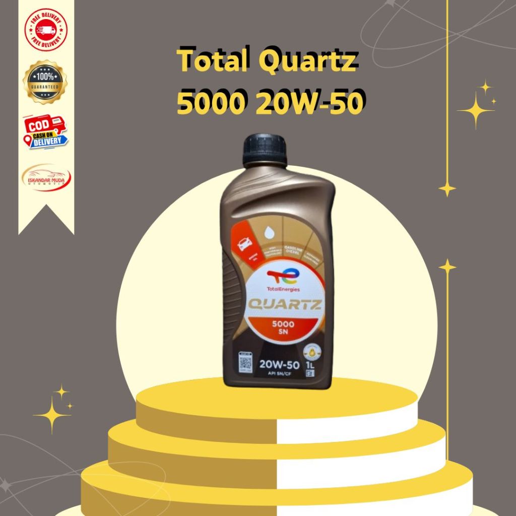 Oli Mobil Total Quartz 5000 20W-50 1L Berkualitas