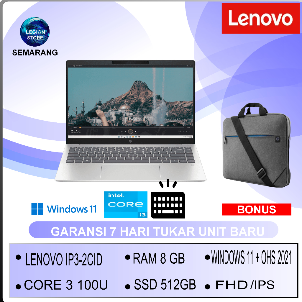 Lenovo Laptop Intel Core i3 Windows 11