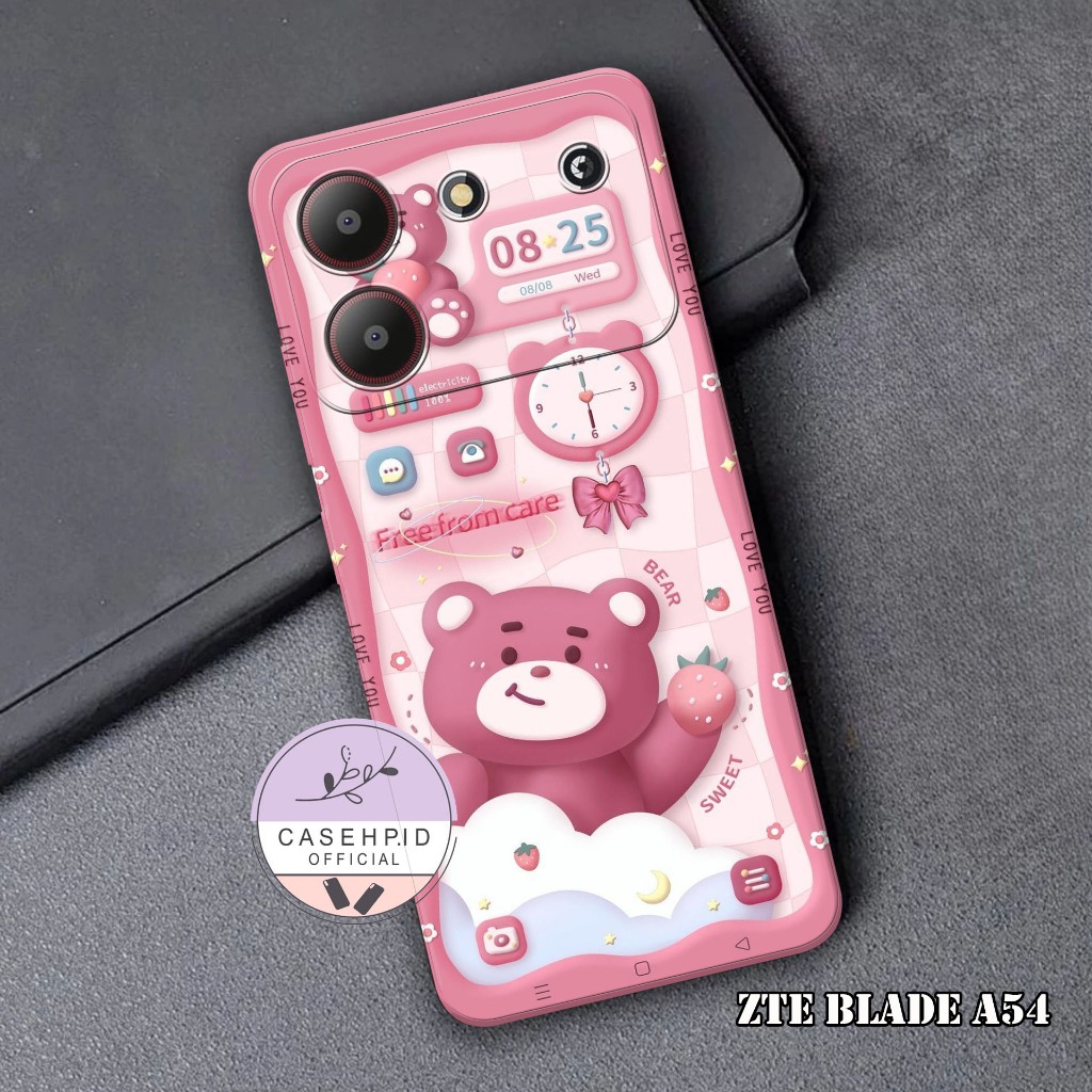 Softcase ZTE Blade A54 - Case pro camera - MOTIF KEREN - bahan karet lentur - casing ZTE Blade A54 -