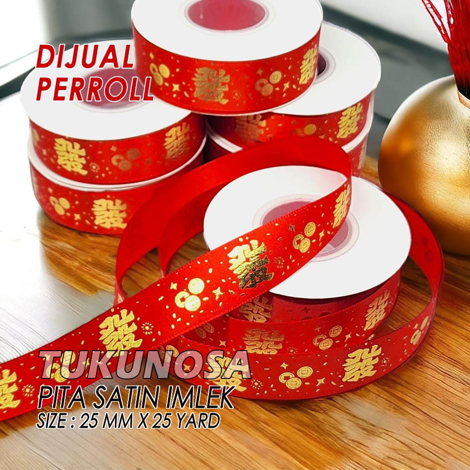 

PERROLL PITA SATIN IMLEK 25 MM PITA SINCIA GOOD QUALITY CHINESE NEW YEAR RIBBON PITA 2,5 CM SATIN POLYESTER
