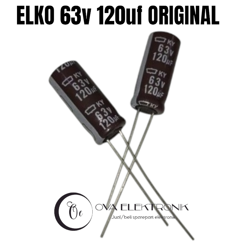 Elko 63v 120uf (pengganti 63v 100uf) original