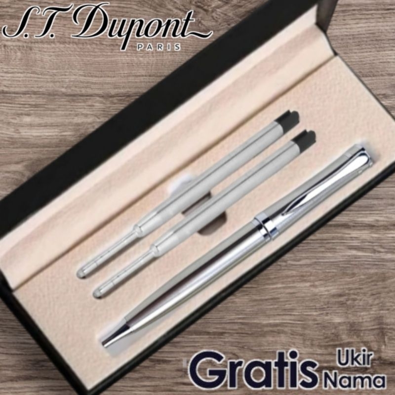 

Pulpen Mewah Giftset Pen Hampers 2 Refill St Dupont Gratis Grafir Nama/Logo