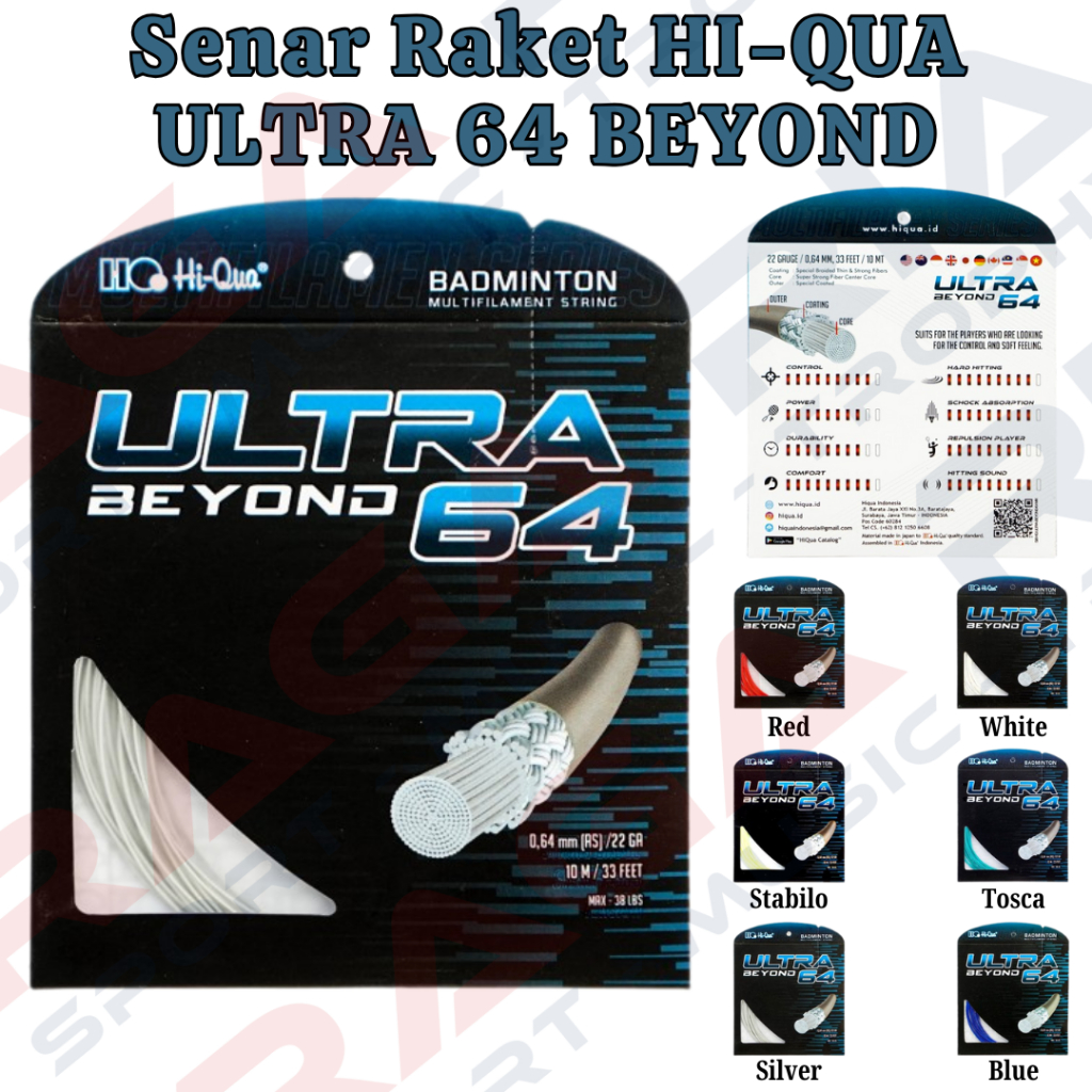 Hi-Qua Senar Raket Badminton Bulutangkis Ultra Beyond 64