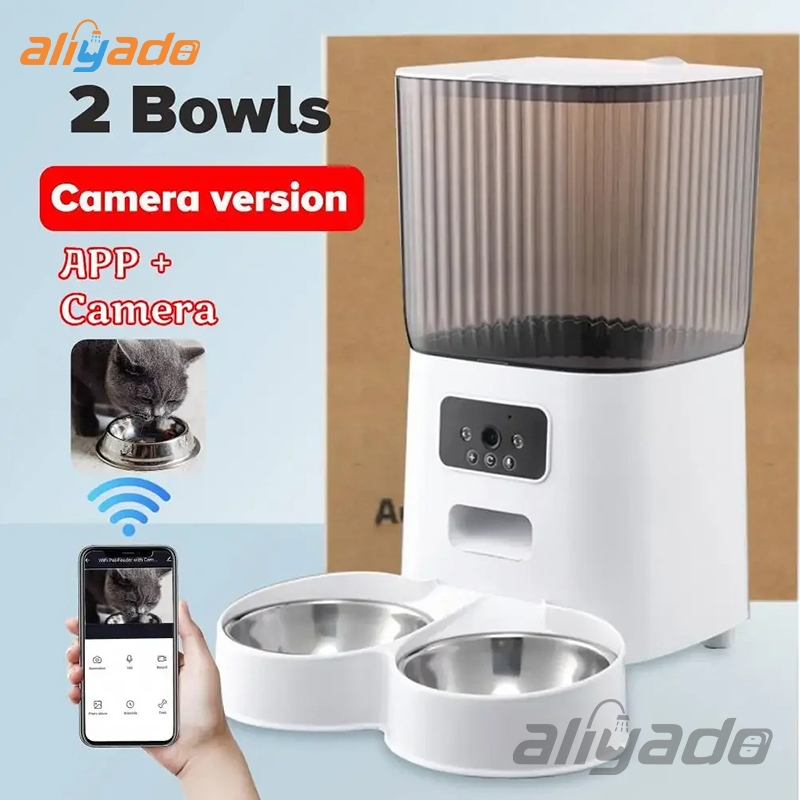 Ha App+CameraPet Automatic Smart Feeder 5L Capacity WiFi 2.4G APP Remote Control Monitoring Cats
