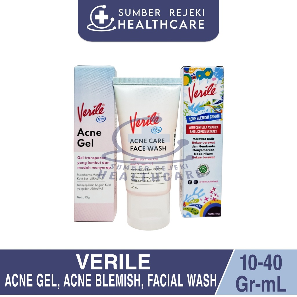 Verile Acne Series - Acne Gel/Acne Blemish Cream / Melawan Jerawat dan Menyamarkan Noda Bekas Jerawa