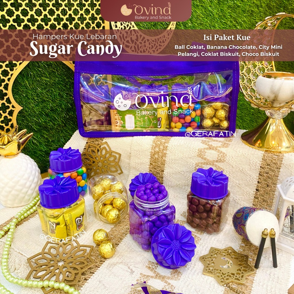 

PAKET KUE LEBARAN OVINA SUGAR CANDY ROSE HAMPRES COKLAT 2025