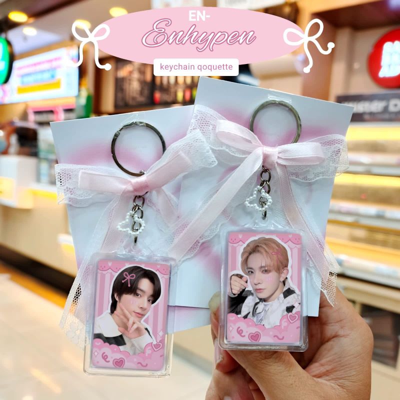 ENHYPEN CLEAR KEYCHAIN/ KEYCHAIN QOQUETTE ENHYPEN/ KEYCHAIN KEYRING ENHYPEN/ GANTUNGAN TAS KUNCI ENH