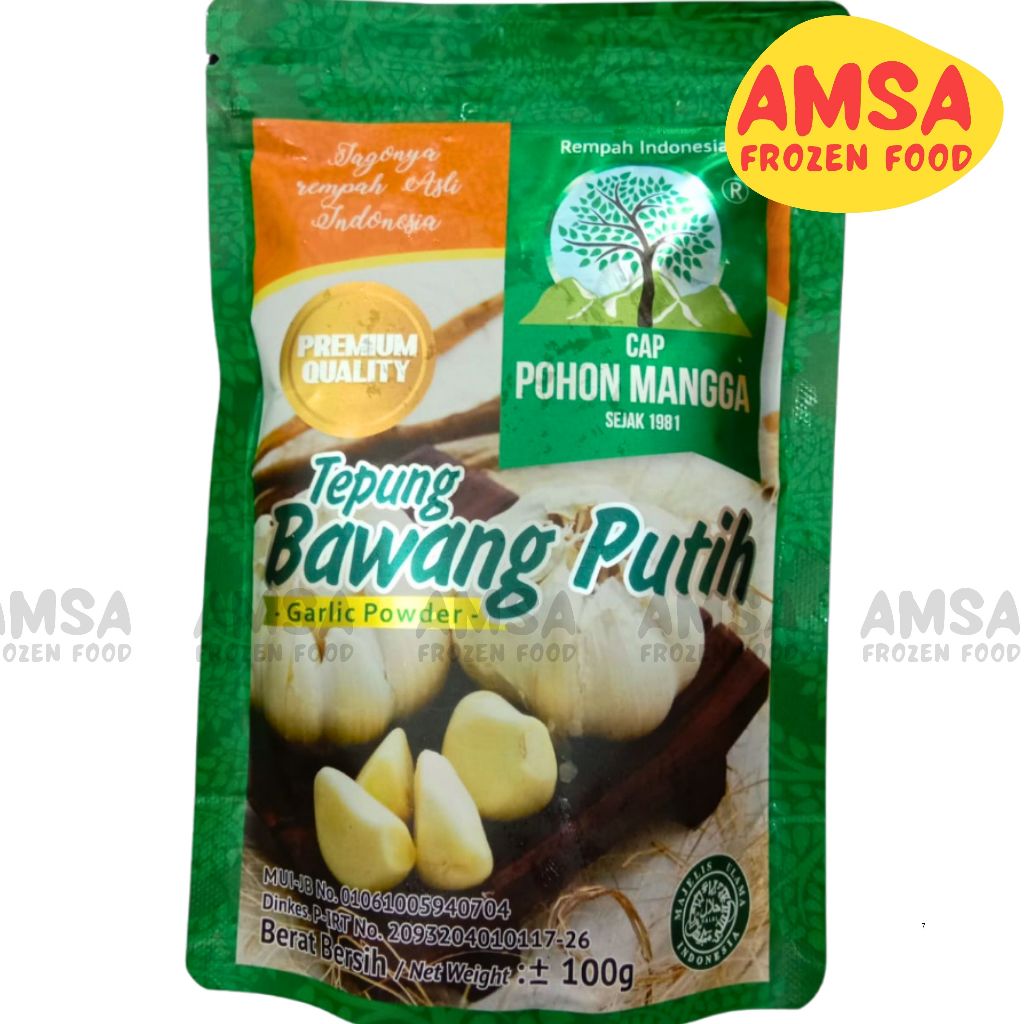

Bawang Putih Bubuk Cap Pohon Mangga 100gr