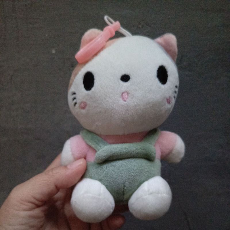 boneka kucing mini preloved second lucu