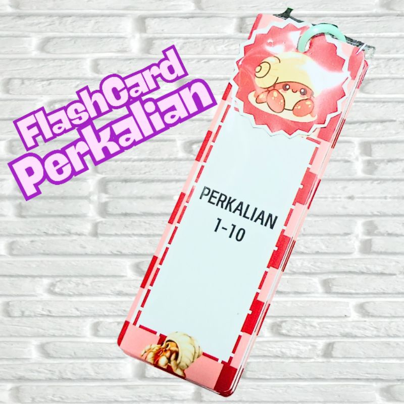 FlashCard Perkalian 1-10 | FlashCard Gantung kartu belajar anak SD