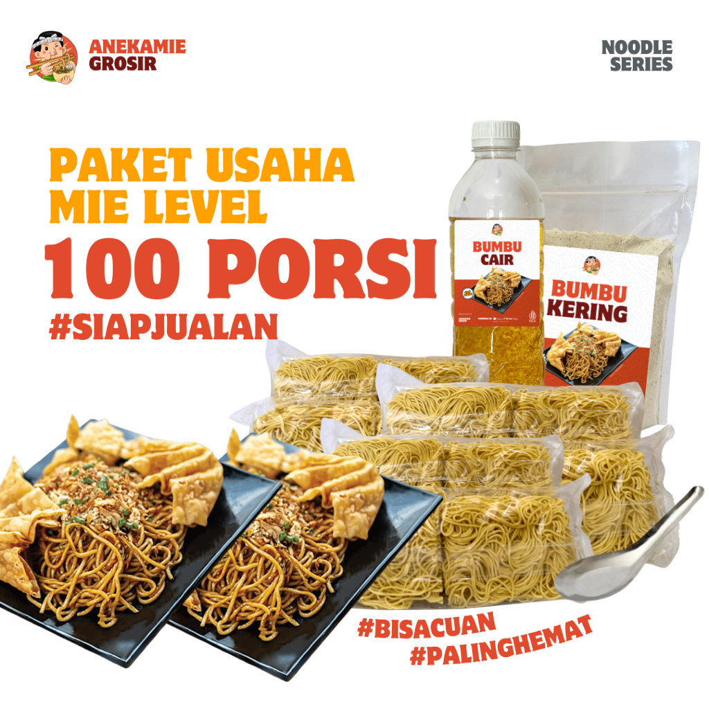 

Paket Hemat 100 Porsi Usaha Mie Level Kekinian di Rumah ala Gacoan, Mie Setan, Mie Kober, Wizzmie