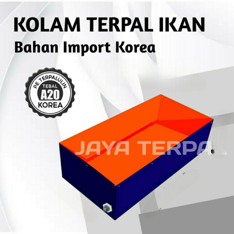 Terpal Kolam Terpal Ikan Kotak A20 2,5x3x0,6/250x300x60 Kolam Terpal Bahan Korea Untuk Budidaya Ikan