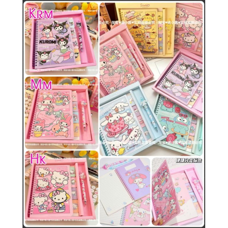 

Diary / notebook ring dan pen sanrio uk 14x20.8 / notebook pochacco pompom