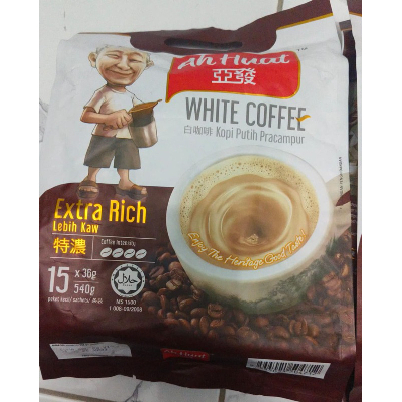 

Kopi Ahuat White Coffee Extra Rich Made in malaysia