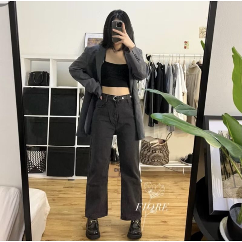 

preloved prim black washed jeans by FIOREJKT