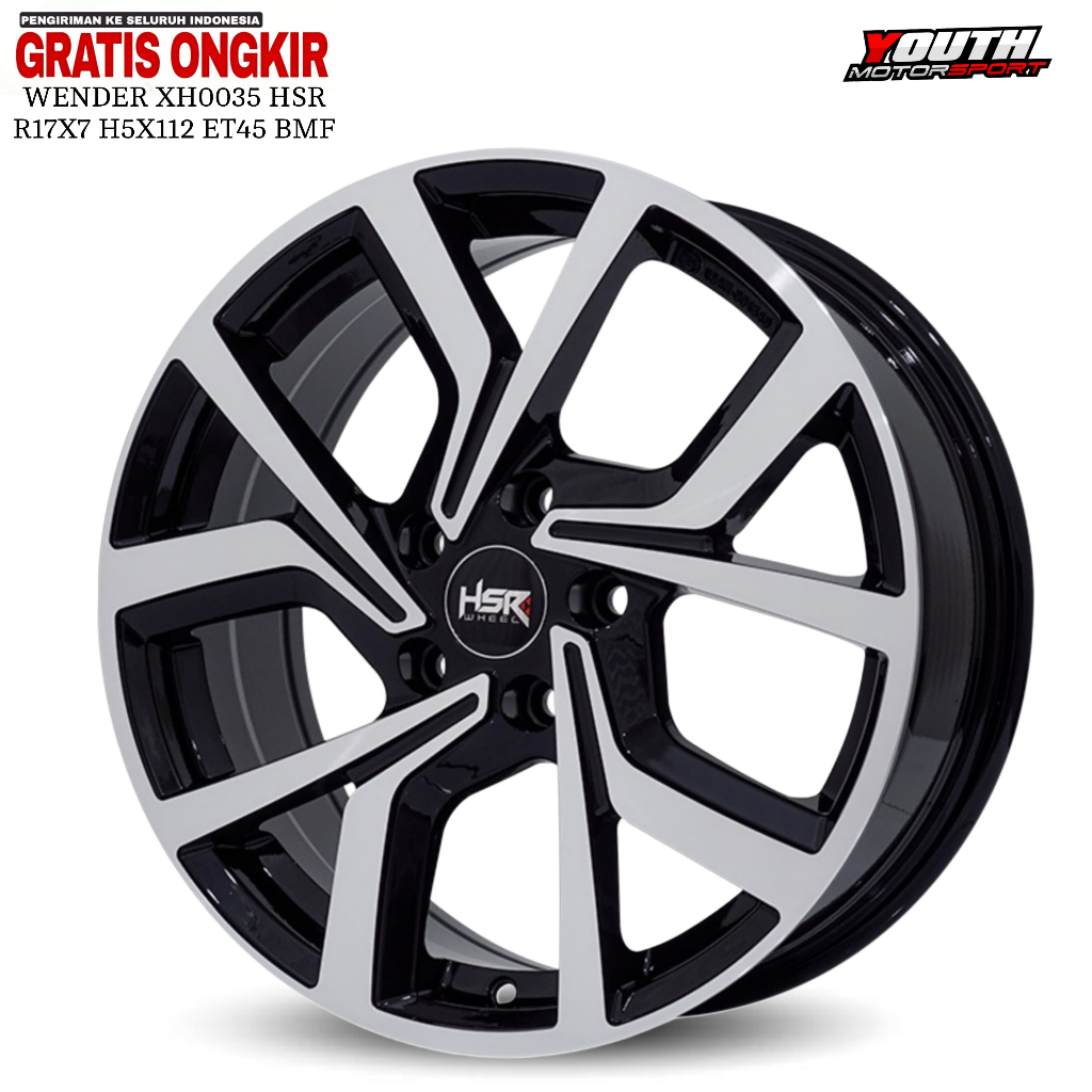 Velg r17 hsr wender 5x112 look oem cocok untuk mercy,inova,rush,terios dll