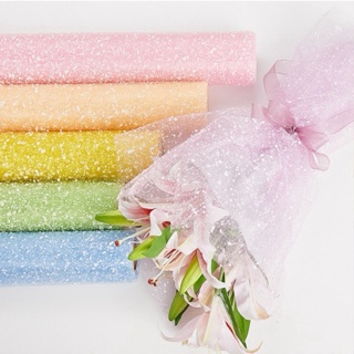 

[1ROLL/3.6METER] Snowy flower bouquet wrapping mesh roll / kertas buket bunga salju roll / roll salju / polyester / jaring snowy buket