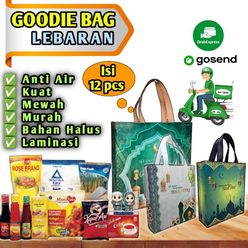 

(Lusinan) Goodie bag Laminasi Series Idul Fitri,Tas Goodie Lebaran,Model Tali dan Handle Box