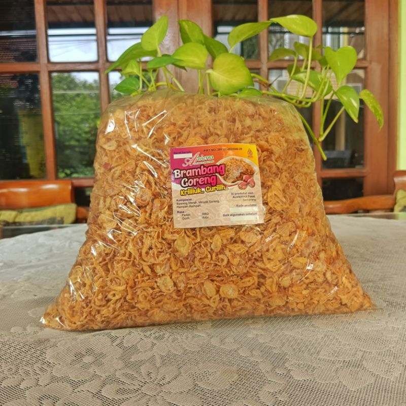 

Grosir Brambang Bawang Merah Goreng Premium ALVIERNA 1Kg Renyah Kriuk