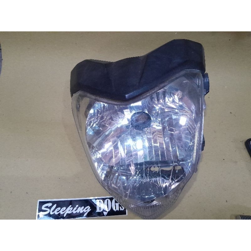 Headlamp reflektor Lampu depan yamaha byson ori copotan motor original.