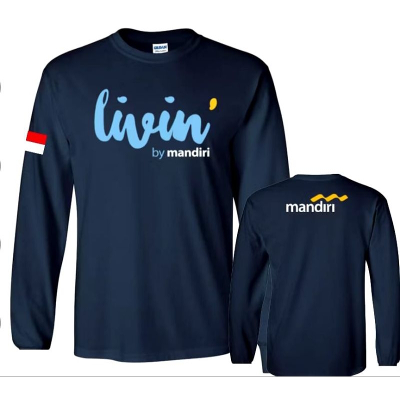 kaos oblong mandiri livin kaos bordir mandiri livin kaos BUMN mandiri livin seragam BUMN mandiri liv