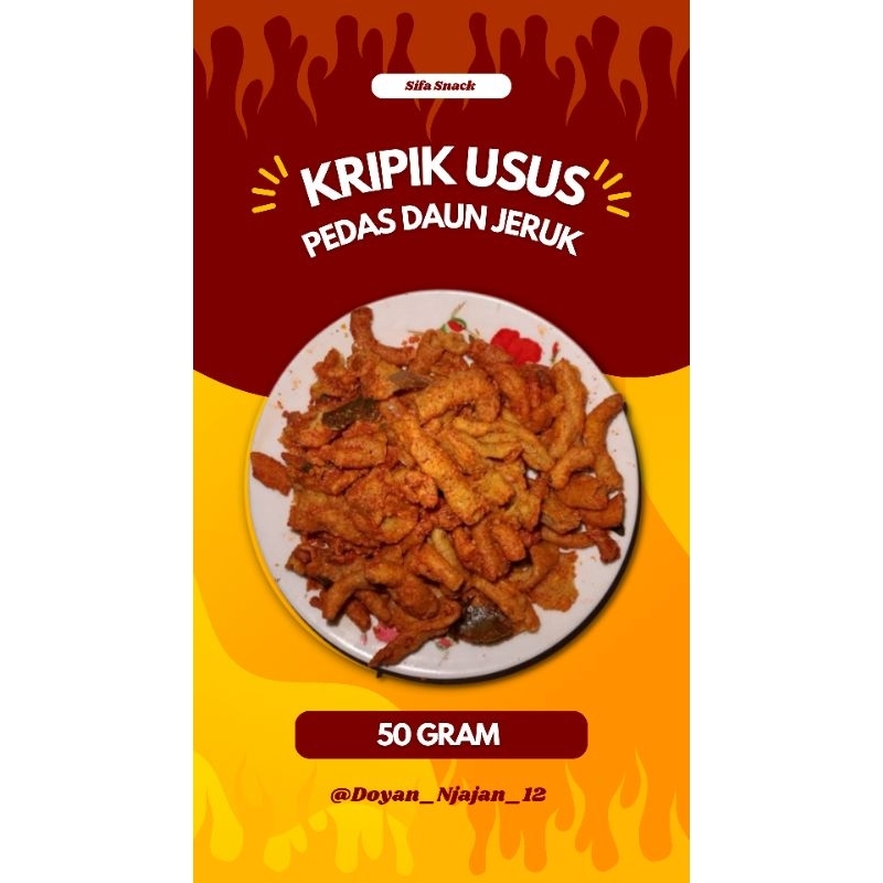 

Kripik usus pedas daun jeruk (50g) | camilan istimewa | camilan Kekinian | Snack viral | Snack kiloan | Snack kekinian.