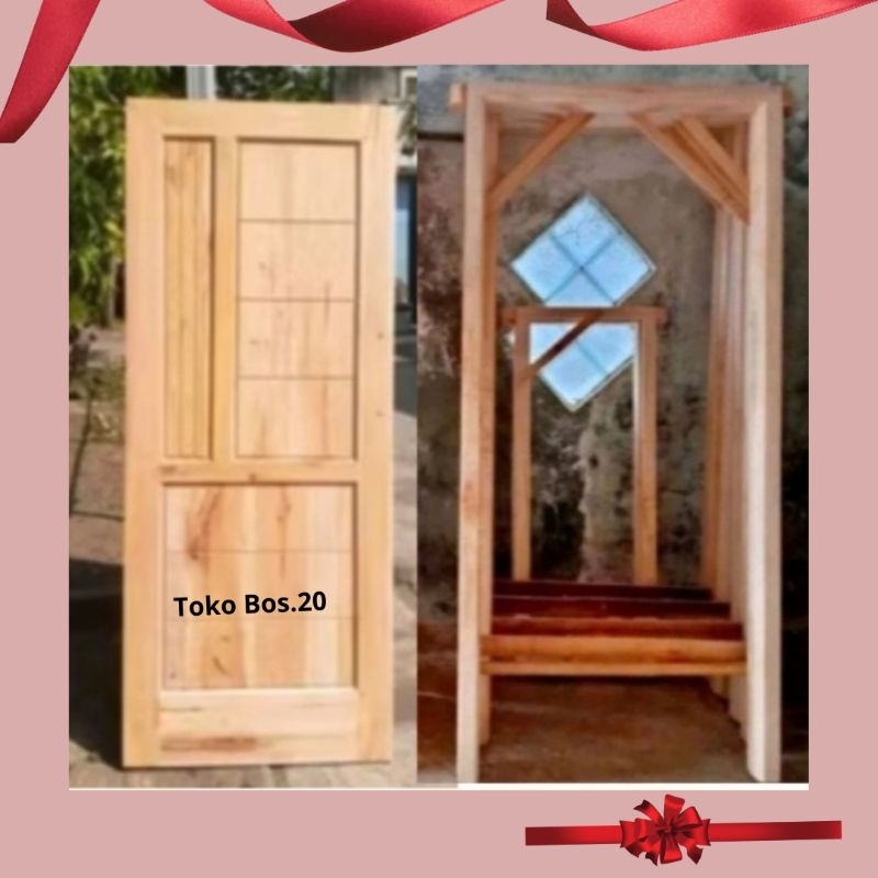 Redy Stok Daun Pintu+Kusen Pintu Minimalis Pintu Depan Dan Pintu Kamar