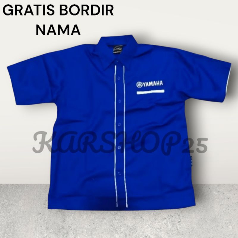 KEMEJA YAMAHA LENGAN PENDEK TERBARU ATASAN BAJU YAMAHA SERAGAM YAMAHA BAJU YAMAHA KEMEJA YAMAHA