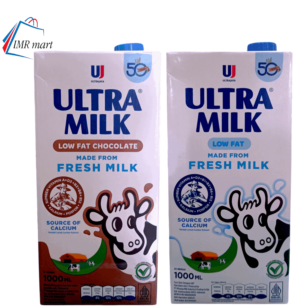 

UHT Ultra Milk 1000 / 1 Liter LowFat Coklat & Putih Susu Cair