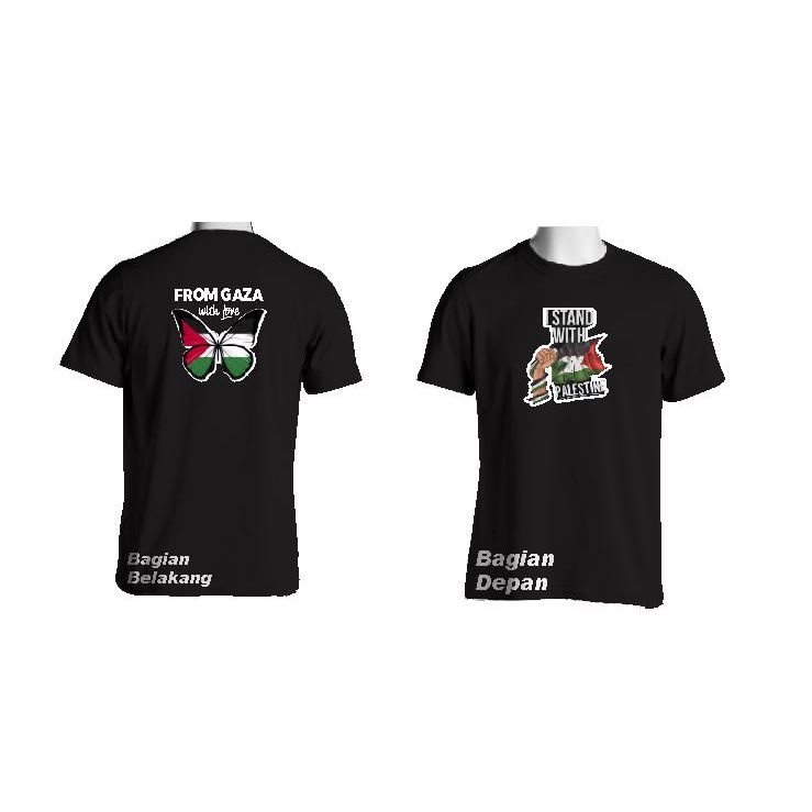 Kaos Save Palestina Free Gaza Dukungan Perdamaian Merdeka Yerusalem