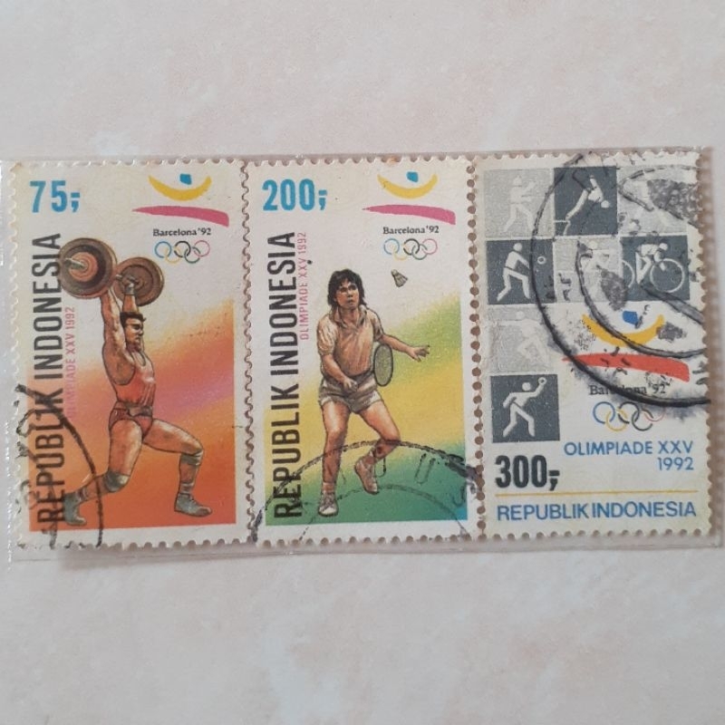 

(A) Perangko Indonesia Olimpiade XXV - Barcelona Tahun 1992 set 3pcs